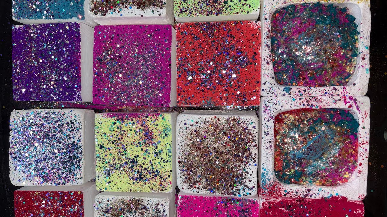 Jumbo boom block l fresh block l homemade blocks covered with Holi powder l Asmr l gymchalk l viral 