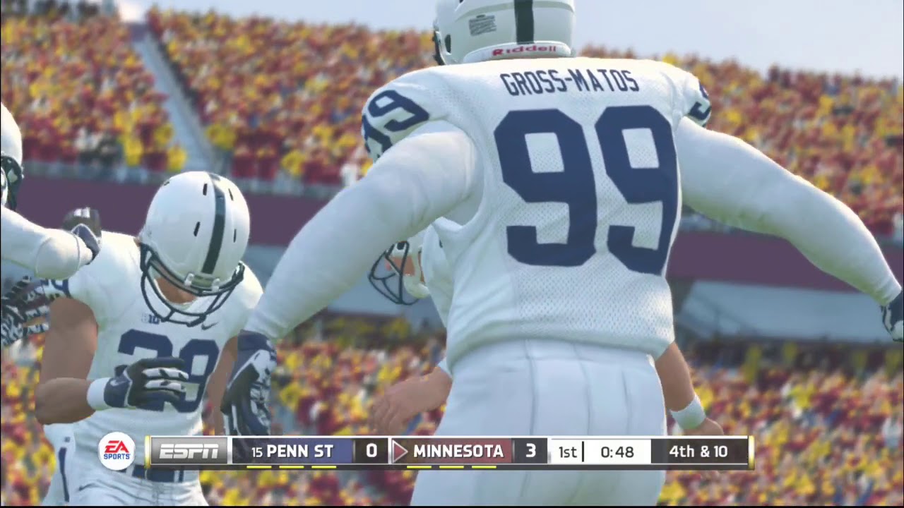 (Penn State Nittany Lions vs Minnesota Golden Gophers) PS3 (NCAA Football 20 2019 2020 Season)