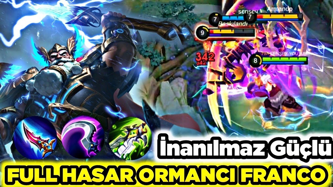 FULL HASAR ORMANCI FRANCO İMKANSIZ MAÇTA HERKESE TEK ATIYORUM SENSEY Mobile Legends