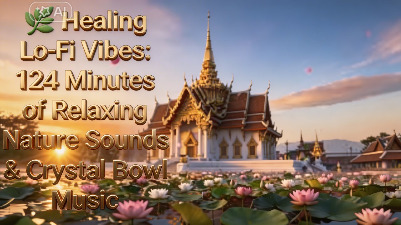🌿 Healing Lo-Fi Vibes: 124 Minutes of Relaxing Nature Sounds & Crystal Bowl Music