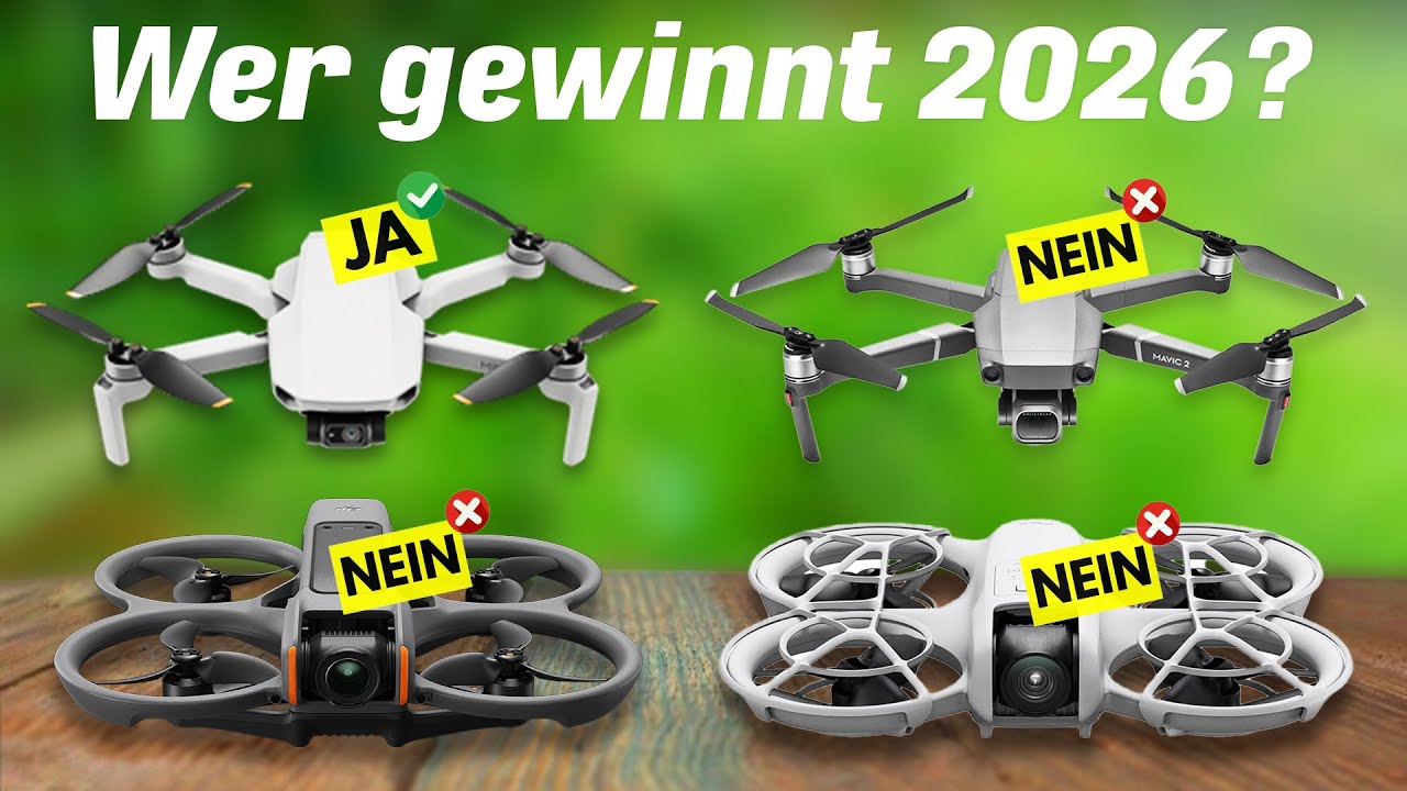 Die besten DJI DROHNEN im Vergleich 2026! ► 4K Kamera Mini Drohnen (300€ - 1000€)