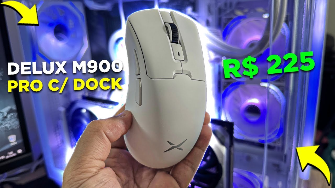 Mouse DELUX M900 PRO com DOCK de CARREGAMENTO - CUSTO BENEFÍCIO ATUAL do ALIEXPRESS!