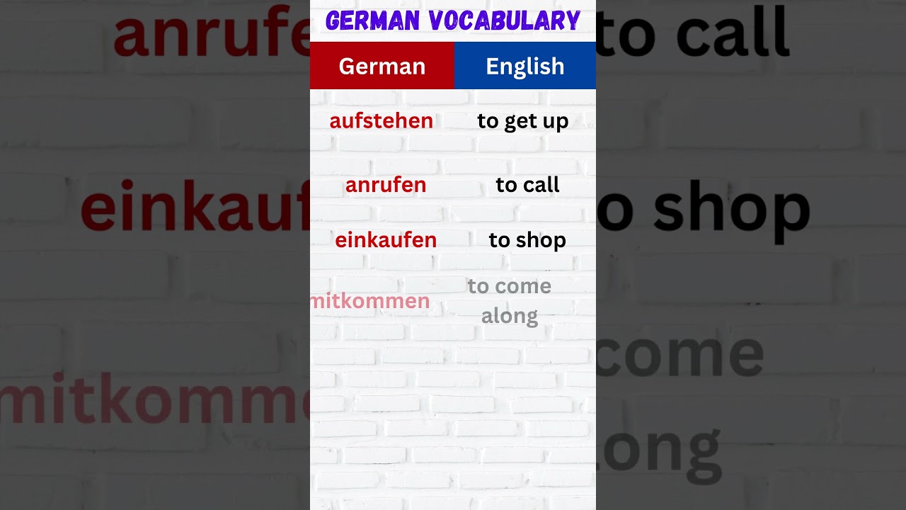 Top 10 Trennbare Verben | Learn German Separable Verbs with Examples 🇩🇪 #shorts #deutsch #lernen