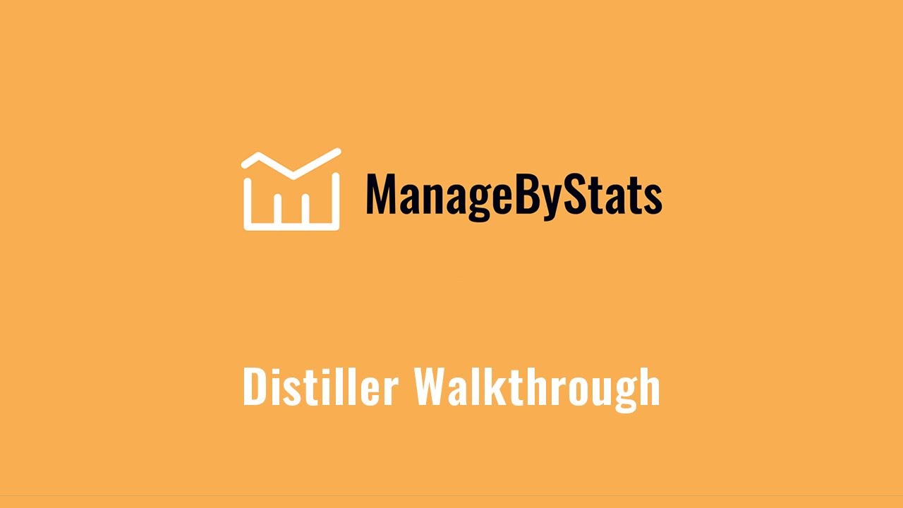 Distiller Walk-through  - by ManageByStats, your Best Amazon Seller Software Tool