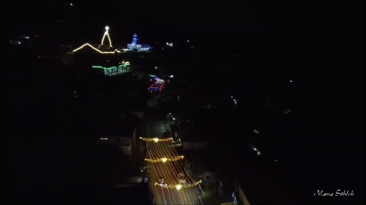 Phuaibuang Night View # Drone footage