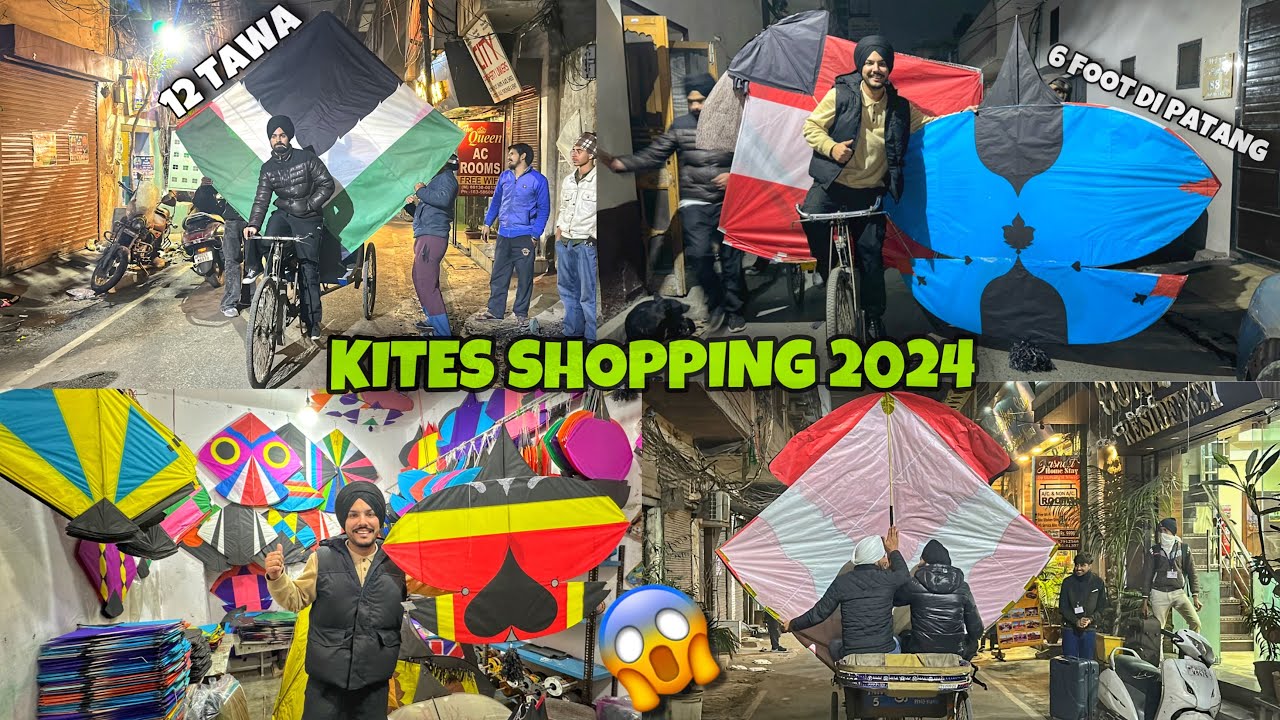 Kites Shopping 2024 😱 Most Expensive Kites | 6 Tawa , Patang , 12 Tawa , 3 Tawa | Lohri Shopping