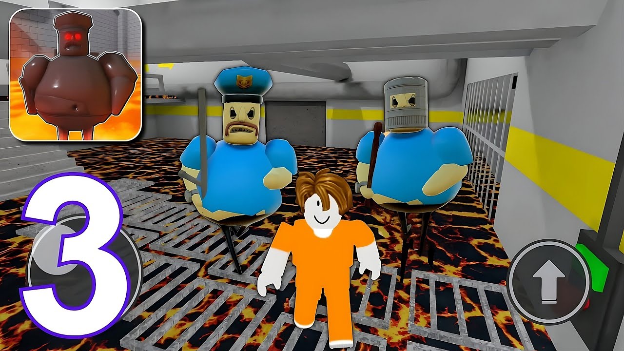 Barry Prison Escape Obby Lava Mode - New Update Gameplay Walkthrough Part 3 (Android, iOS)