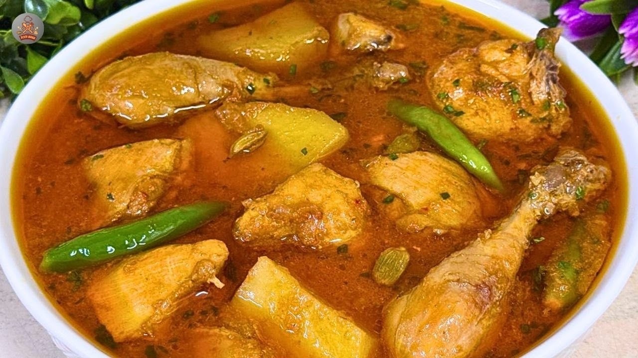 Chicken and aloo full recipe Aasan style asa ap na pala ni daka ho ga cooking by mujahid cooks