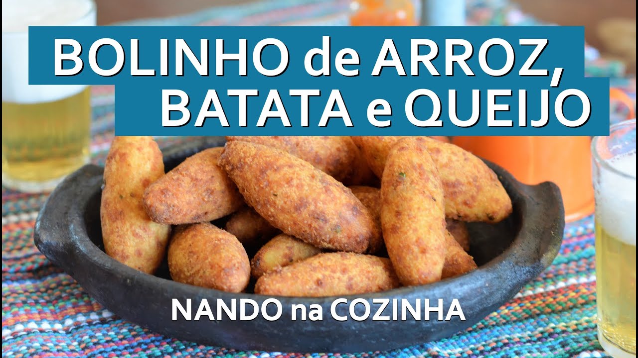 BOLINHO de ARROZ, BATATA e QUEIJO: simples, fácil, rende muito, pode variar o sabor e é uma delícia