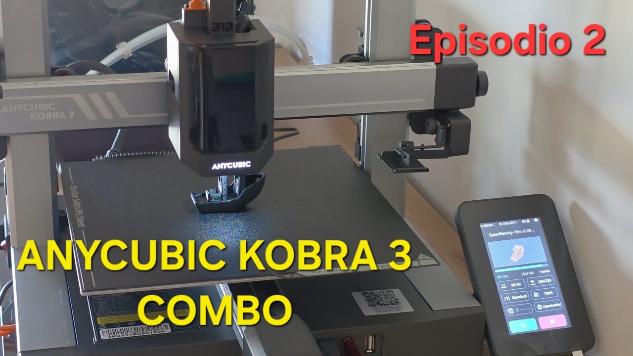 ANYCUBIC KOBRA 3 COMBO EP.2  Regolazioni - Configurazione -  Prima stampa 3dBenchy- Stampante 3D FDM