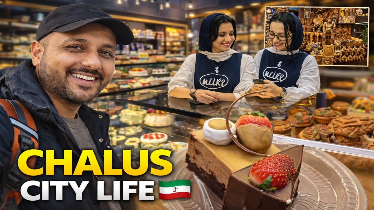 Chalus City Life 🇮🇷 | Local Bakery, Pastries & City Walk | Iran Vlog