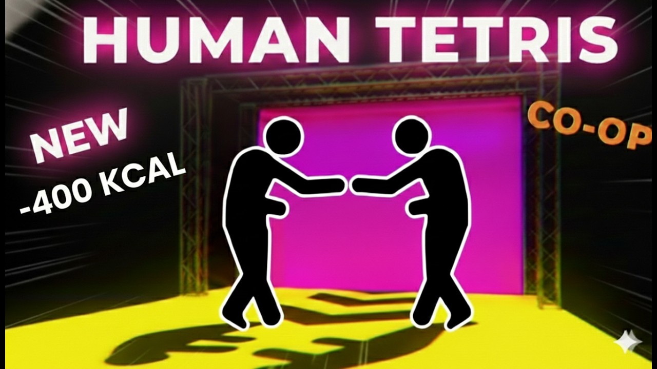 NEW HUMAN TETRIS х 2 Players | –1500 kcal | Immersive Interactive Warm Up | Viral Interactive Game