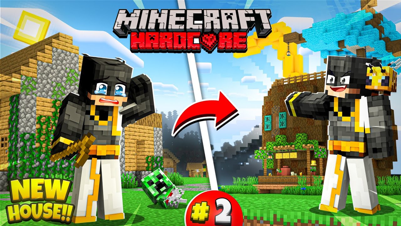 Building My First House In Minecraft Hardcore😍