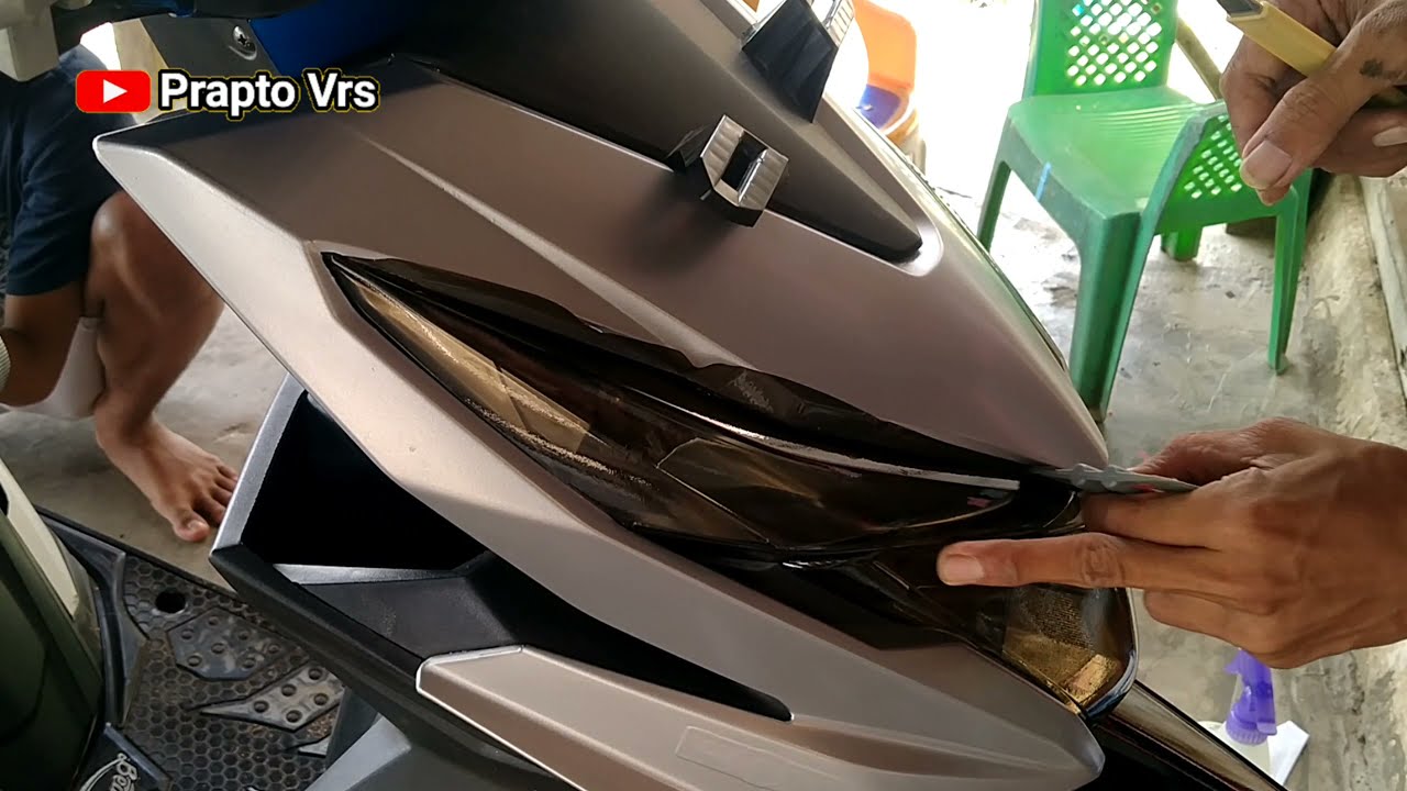 Pasang skotlet lampu beat hitam transparan