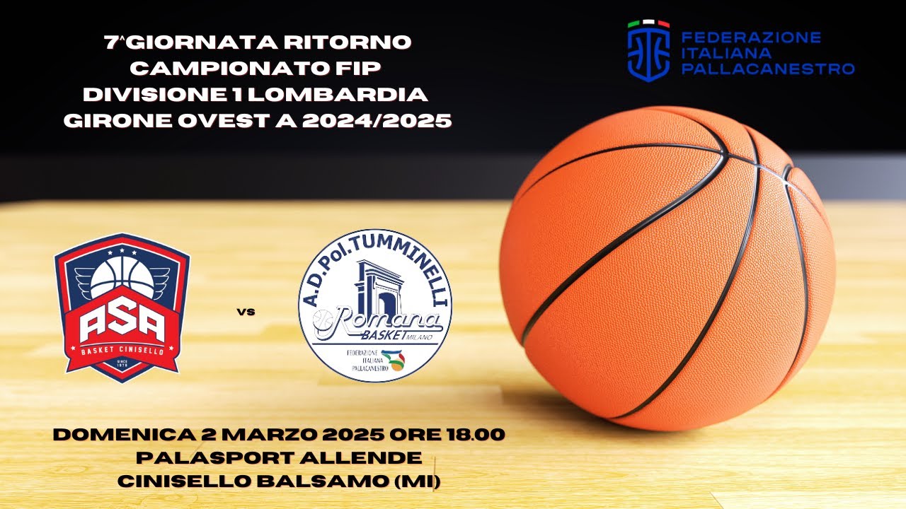 ASA Basket Cinisello vs Tumminelli Romana Milano