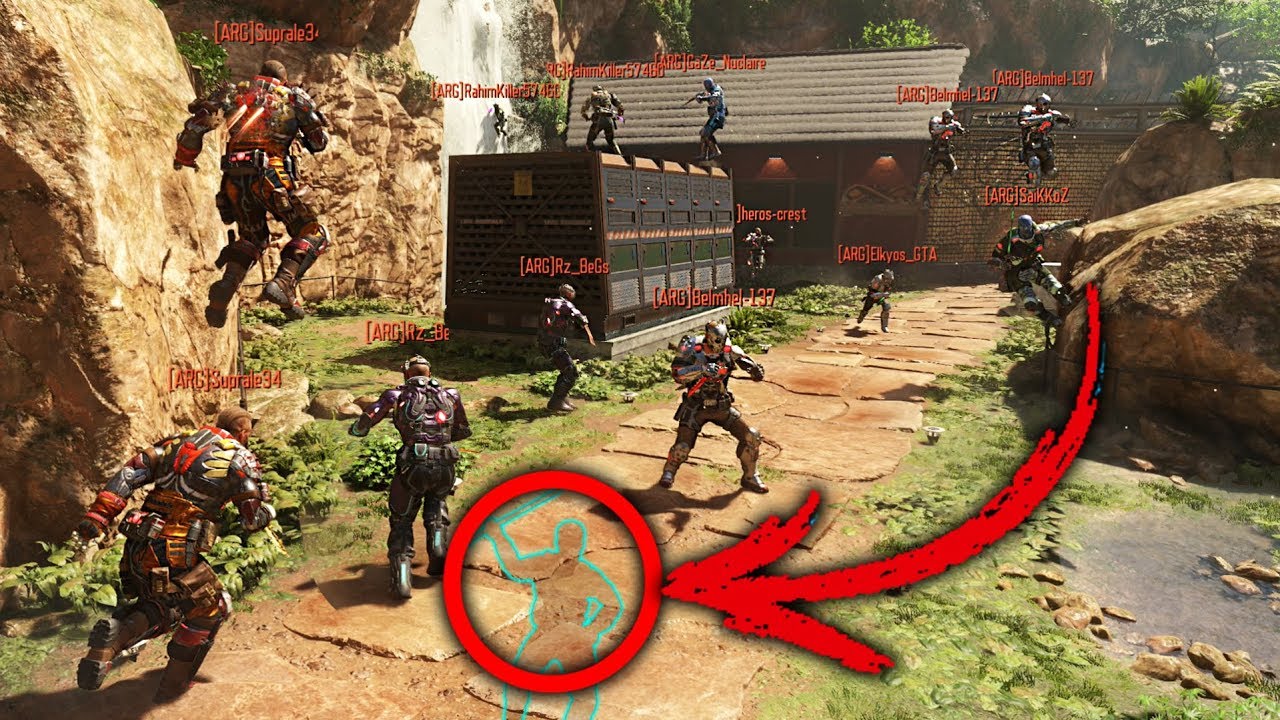 JE VAIS SOUS LA CARTE DE HUNTED !! - Cache Cache Black Ops 3 Glitch