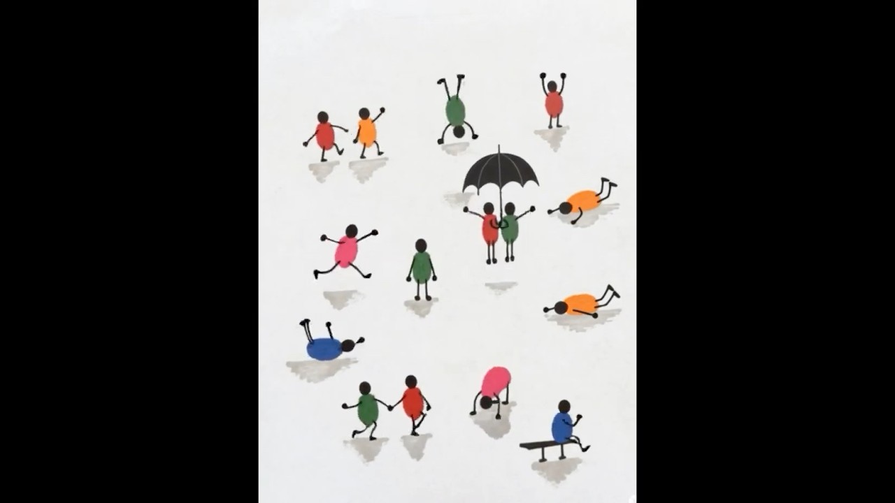 Easy drawing of a group of people | animated #animation #animated #art #doodleart #easydrawing