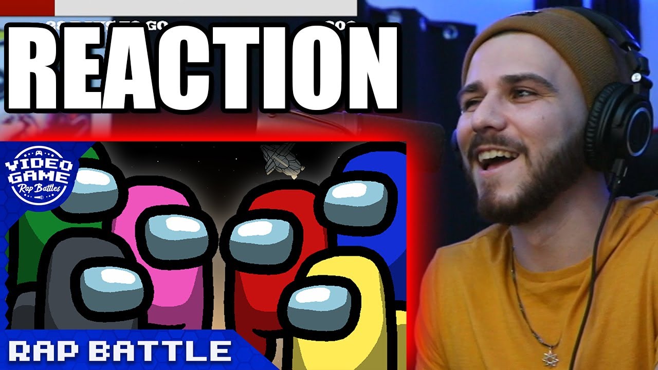 REACTION An Among Us Rap Battle - Video Game Rap Battle [Among Us Song]