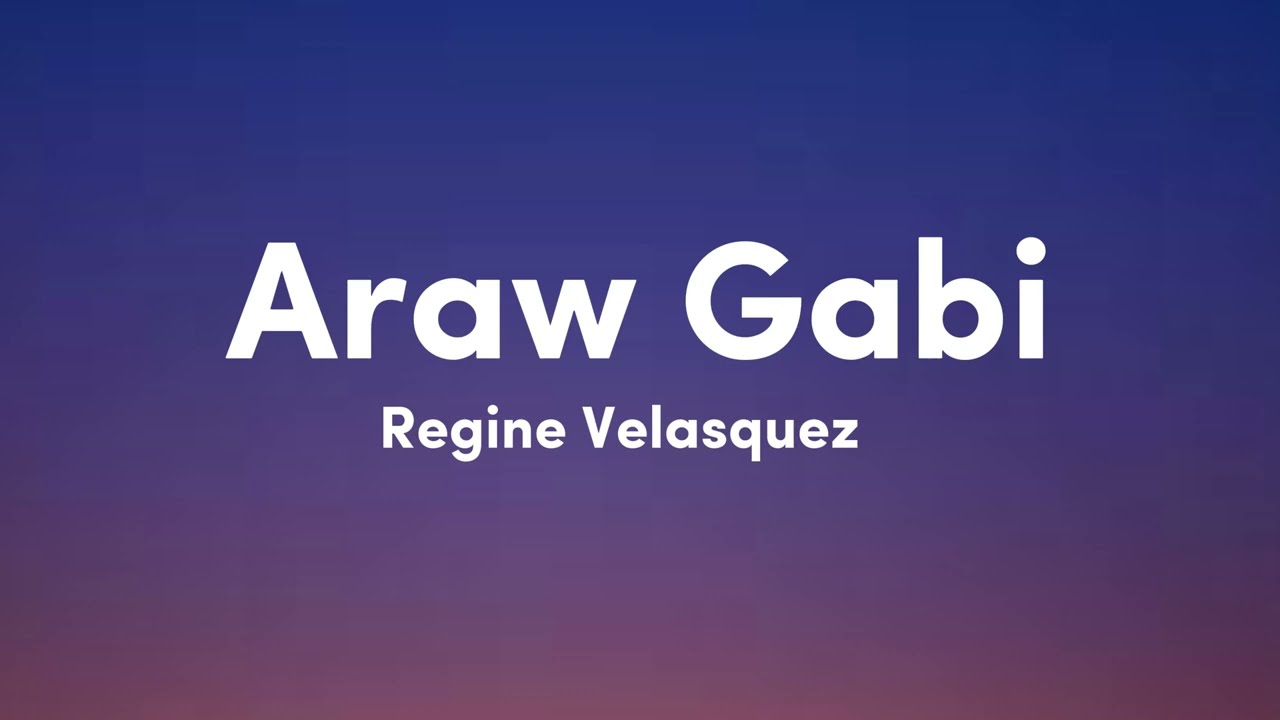 Regine Velasquez - Araw Gabi Lyrics Rock Version