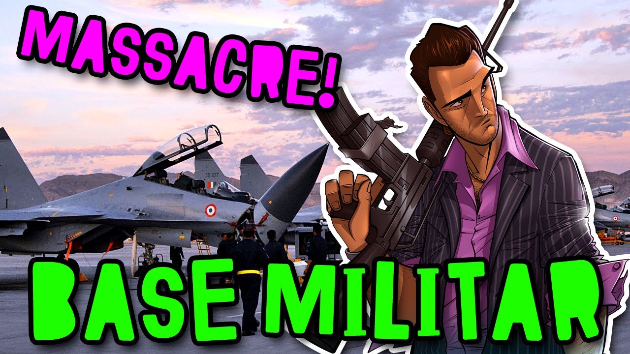 GTA V ONLINE - MASSACRE NA BASE MILITAR!!