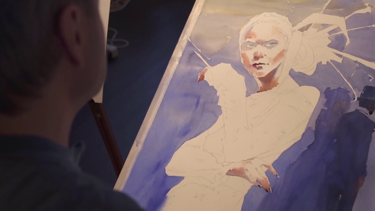 Мастер - класс по акварели  Андрей Есионов  master-class on watercolor Andrey Esionov