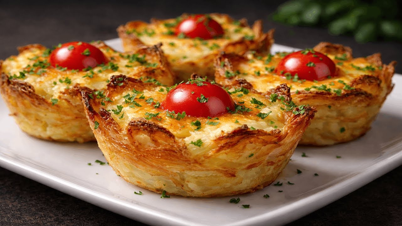 Kartoffelkörbchen in 15 Minuten! Ein festliches Gericht, das eure Gäste überraschen wird!
