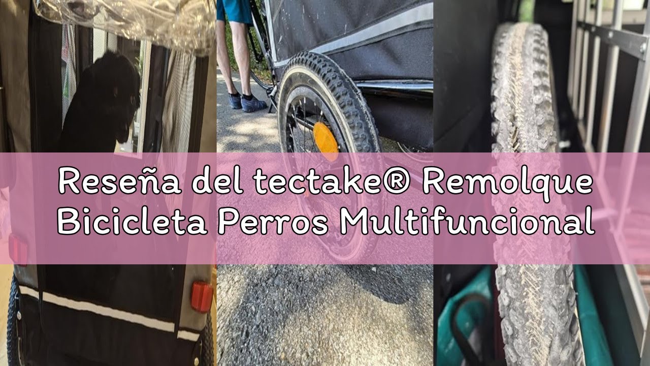 Reseña del tectake® Remolque Bicicleta Perros Multifuncional, Carrito para Perros Plegable, Carro Pe