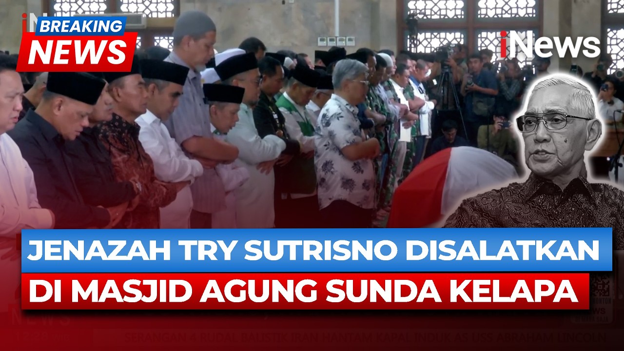 BREAKING NEWS Jenazah Try Sutrisno Disalatkan dengan Penghormatan Militer di Masjid Sunda Kelapa