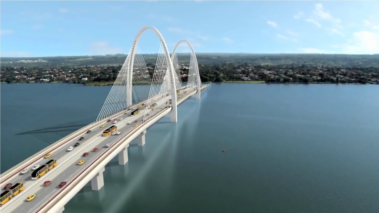 Projeto da ponte do Lago Norte ligando a UnB e Sobradinho
