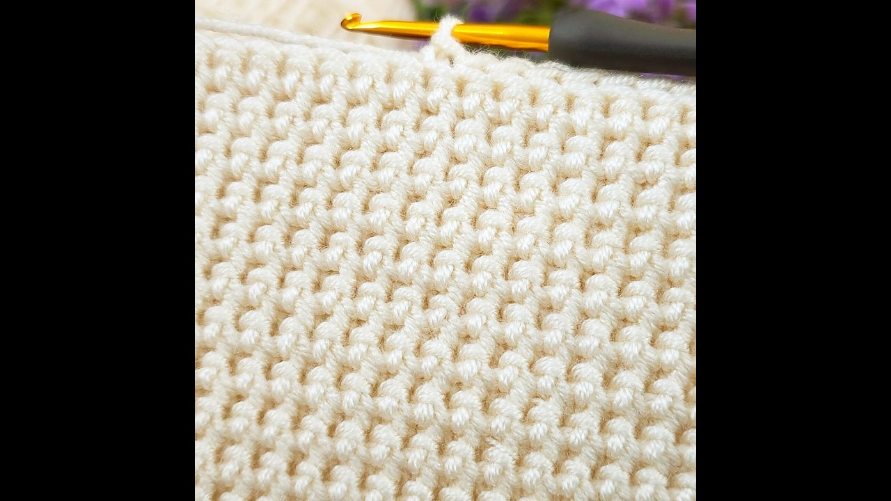 “Perfect for Blankets & Bags | Cream Sequin Row Crochet Pattern