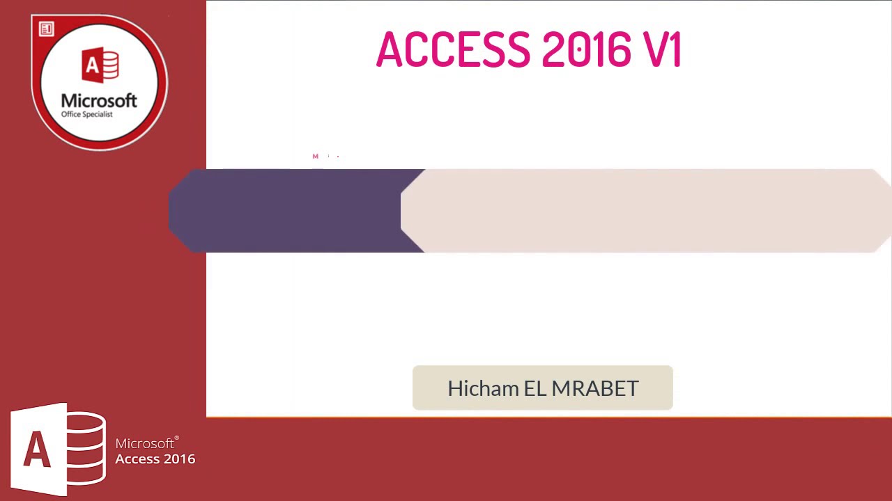 Examen ACCESS 2016 V2 MOS 2016