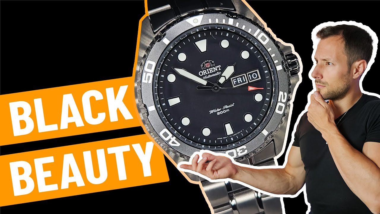 Schwarze Automatikuhr - Orient Ray II Raven - im Review und Nahaufnahme