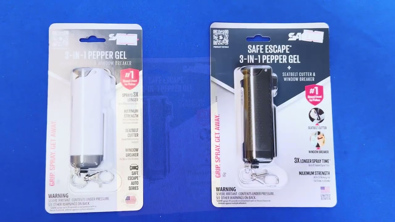 SABRE SAFE ESCAPE 3-IN-1 PEPPER GEL 🚨 SELF-DEFENSE, SEAT BELT CUTTER & WINDOW BREAKER | 