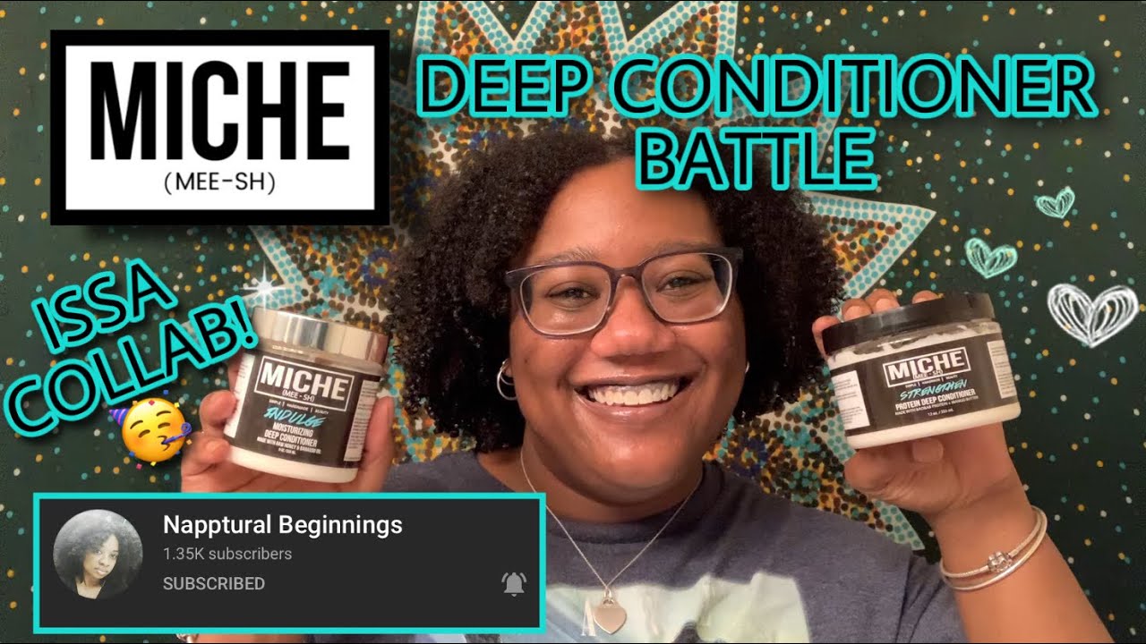 MICHE BEAUTY DEEP CONDITIONER BATTLE | INDULGE vs STRENGTHEN | FT NAPPTURAL BEGINNINGS | Curly Tells