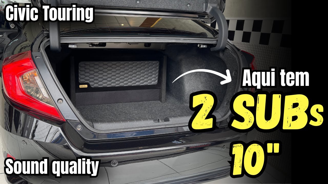 HONDA CIVIC ! Projeto de som de alta qualidade com kit duas vias, processador e 2 Subwoofers!