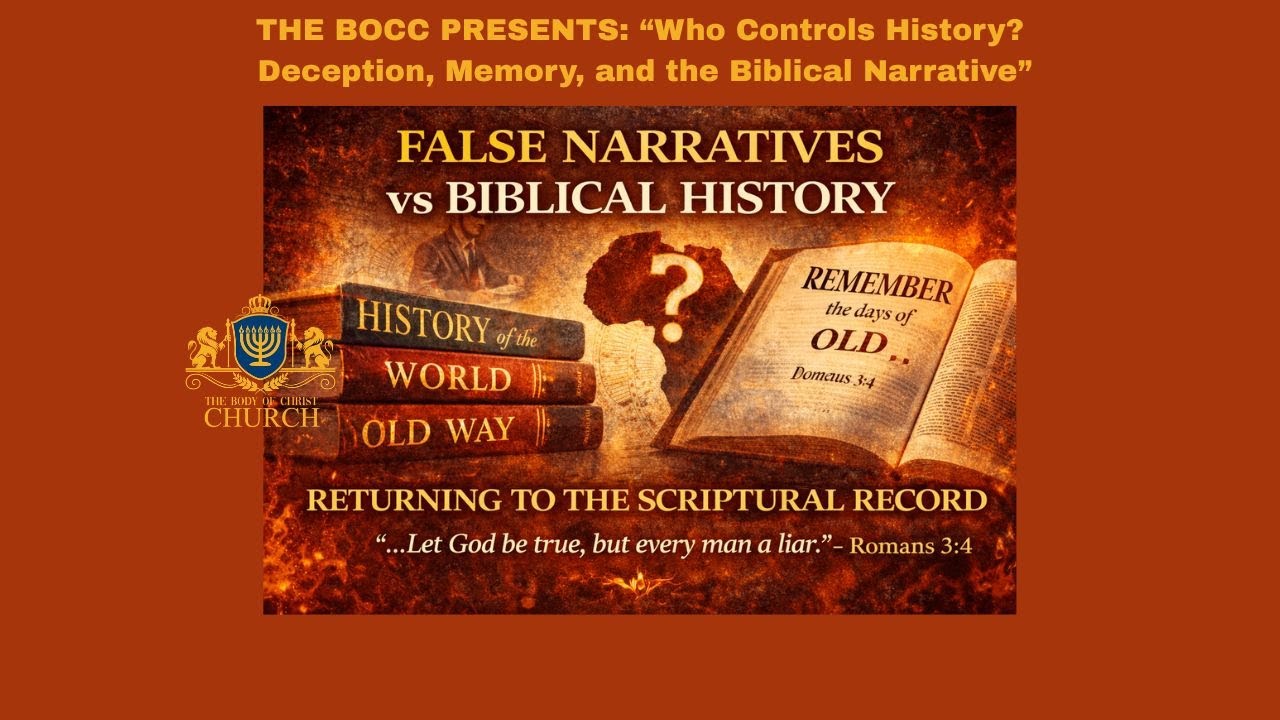 THE BOCC PRESENTS: &ldquo;Who Controls History? Deception, Memory, and the Biblical Narrative&rdquo;