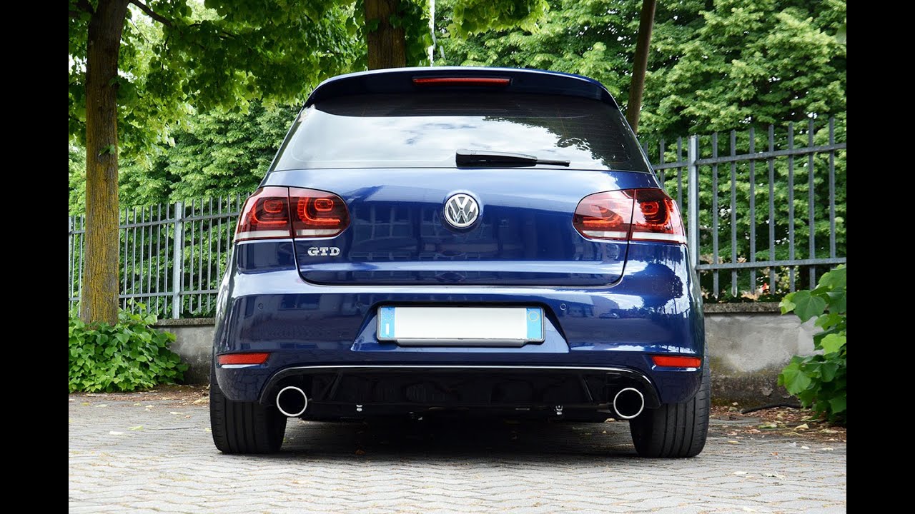 Golf Mk6 GTD / TDI AWESOME SOUND with straight pipes by Supersprint