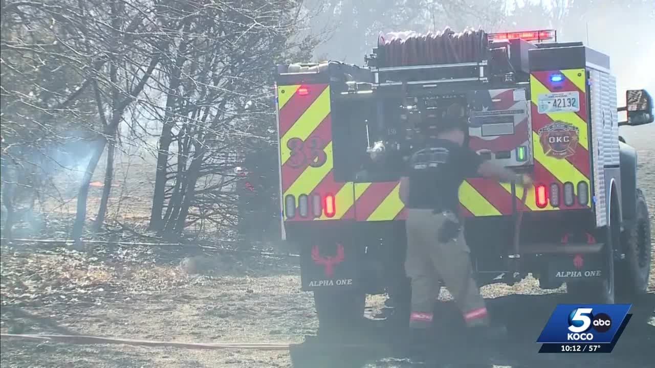 Fire crews battle flames in Edmond as critical fire weather conditions loom