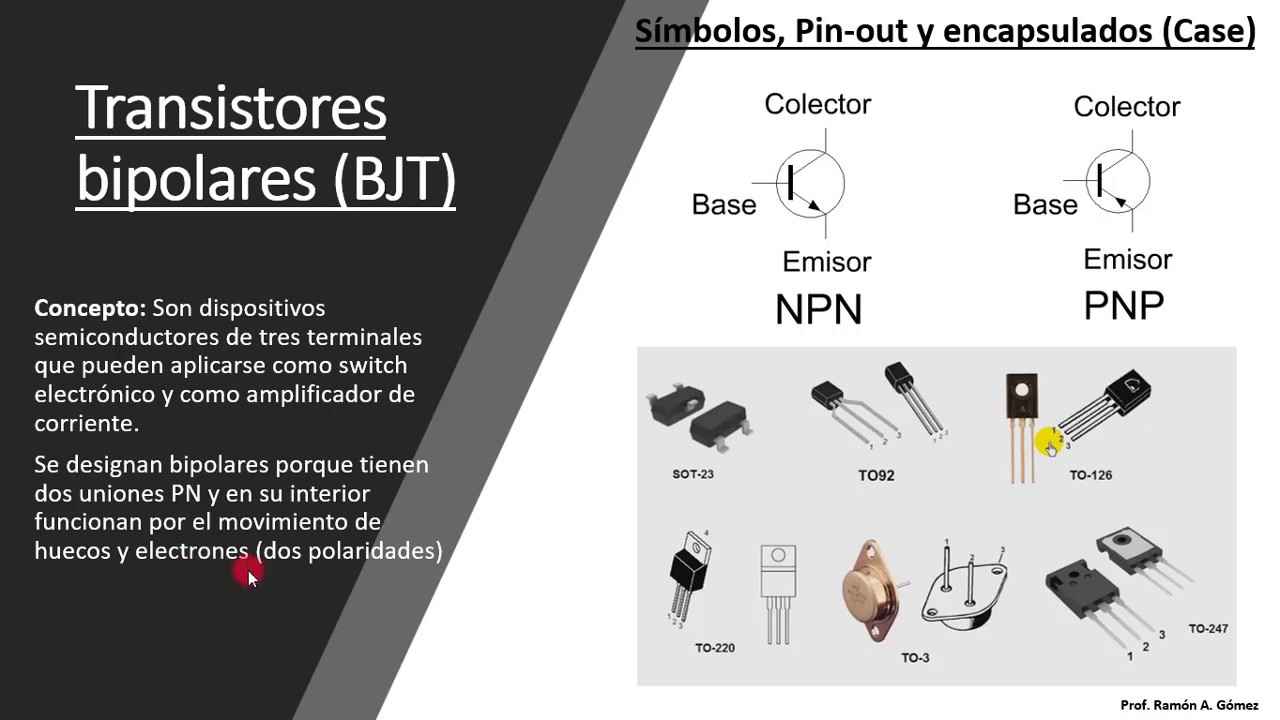 Transistores Bipolares (BJT) NPN y PNP (1/3)