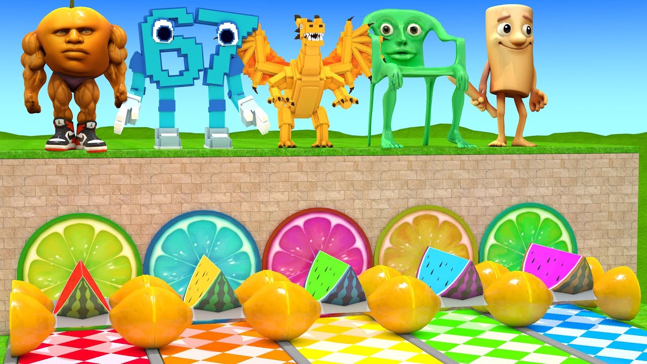 Long Slide Game with Cow Elephant Gorilla Hippopotamus Tiger 3d Animal Game Funny 3d Animals