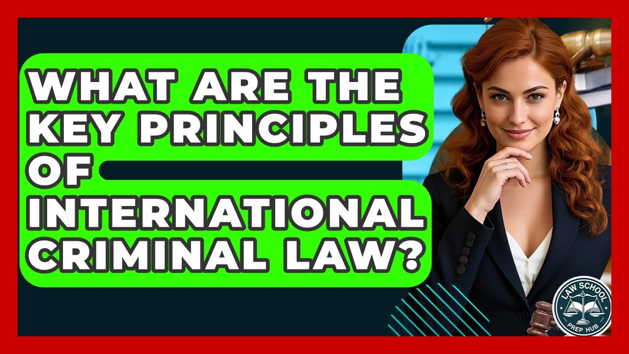 What Are The Key Principles Of International Criminal Law? - Law School Prep Hub