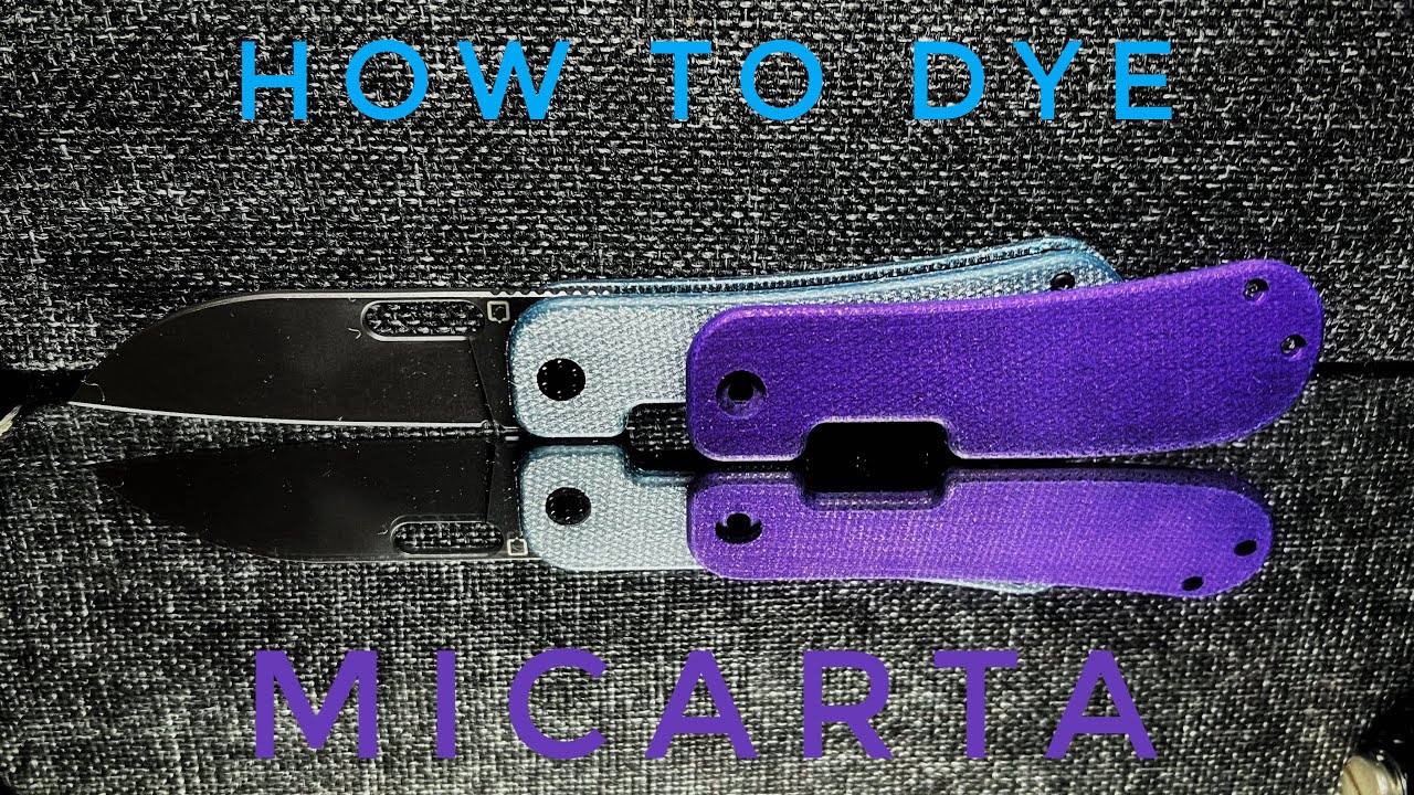 Как покрасить накладки на ножи из микарты