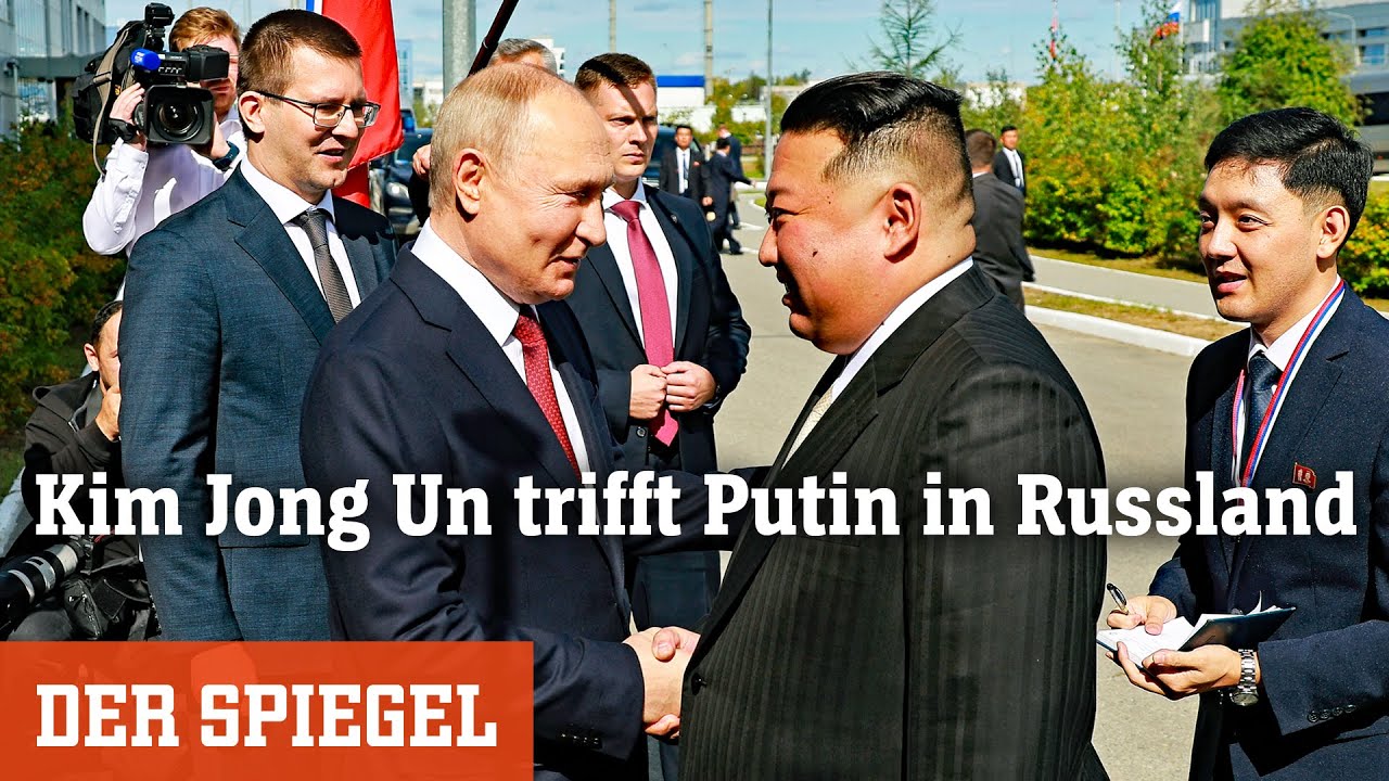 Putin trifft Kim am Weltraumbahnhof: Der 40-Sekunden-Handschlag | DER SPIEGEL