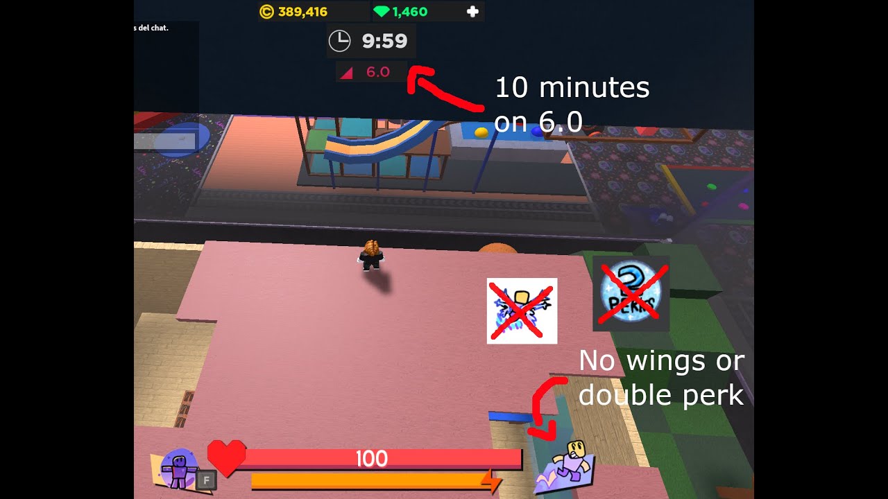Surviving for 10 MINUTES on 6.0 (No wings or double perk)