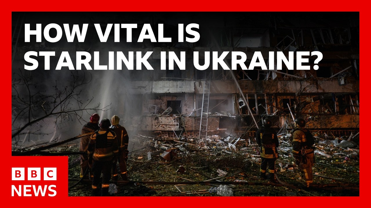 Why is Elon Musk's Starlink internet so important on the battlefield in Ukraine? | BBC News