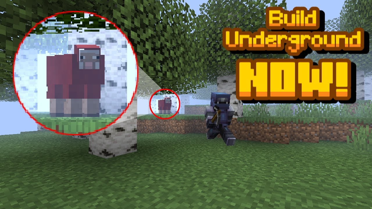 If a Red Sheep Spies on Your Friend, BUILD AN UNDERGROUND BASE NOW! Minecraft Creepypasta