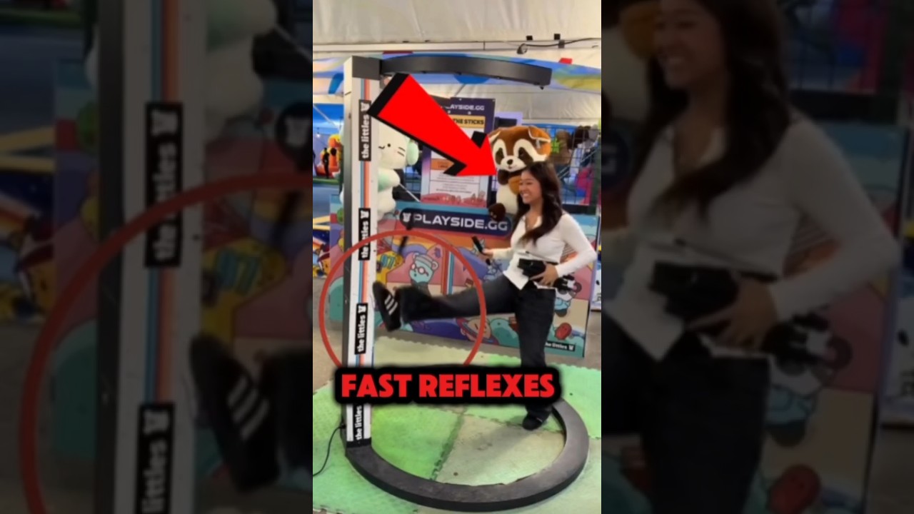 FASTEST GIRL Reaction Time? 🧠 8 Stick Drop Reflex Challenge!#shorts #reaction #girl