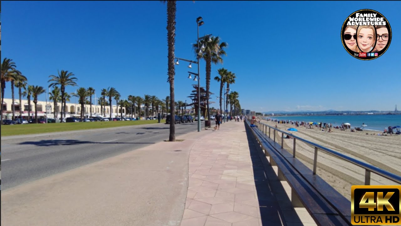 Walk around Salou La Pineda Costa Dorada Spain 4K Gimbal Walkabout Tour