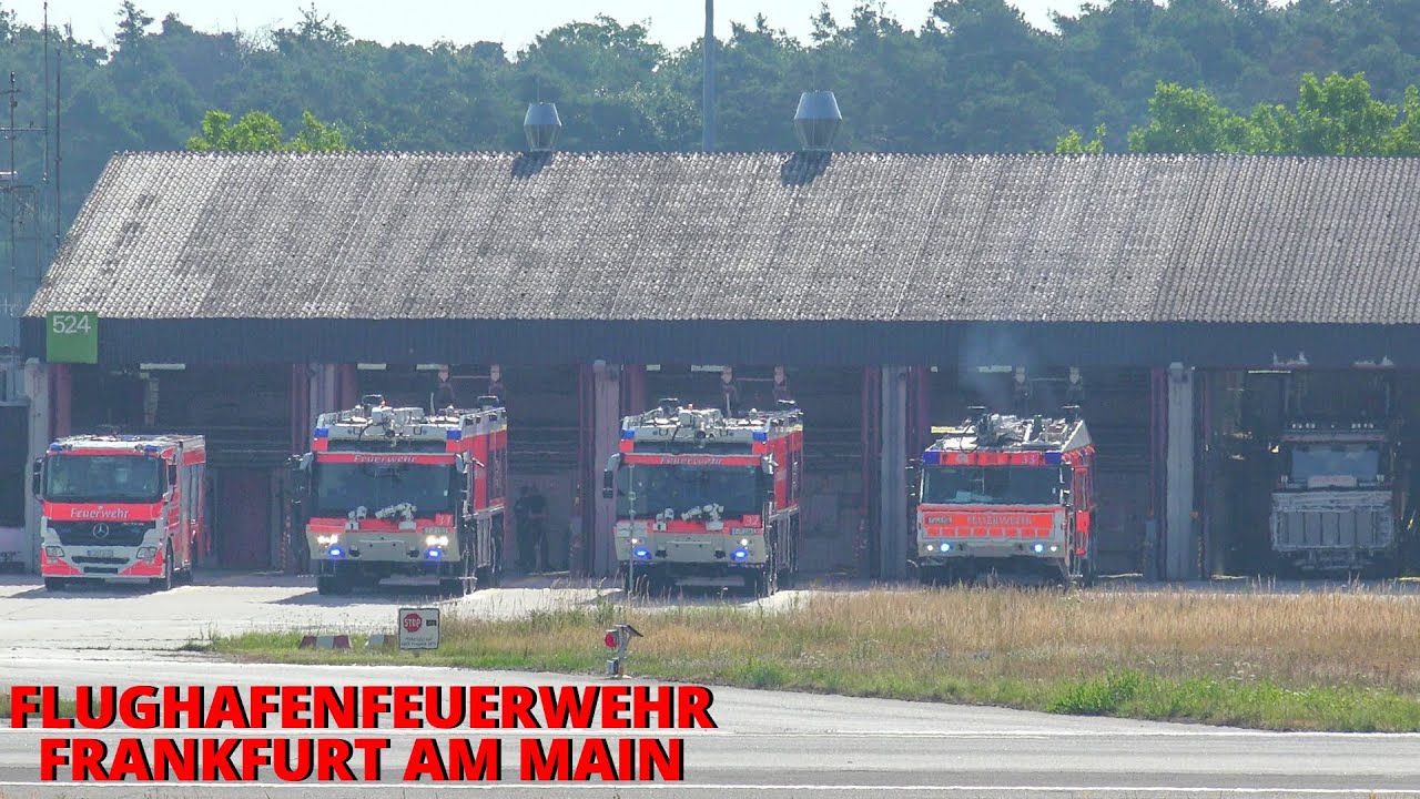 [EINSATZFAHRTEN AM FLUGHAFEN FRANKFURT] - Feuerwehr | Rettungsdienst | Airport Security | Polizei -