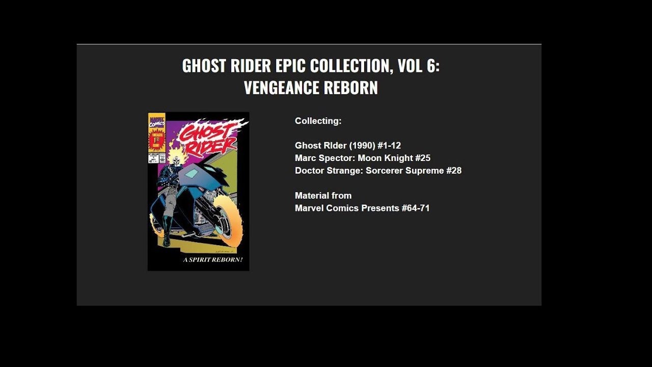 Co będzie w Ghost Rider Epic Collection t. 6?